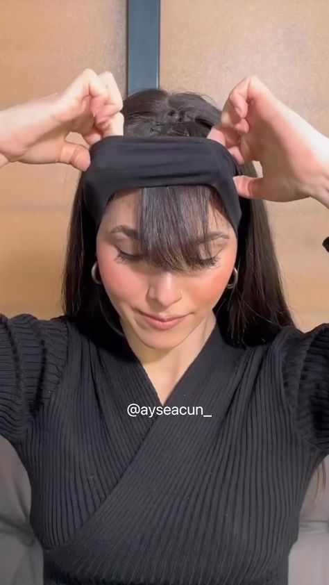 Cute and trendy hairstyle ideas | Bun hairstyle Hairstyle For Long Hair, Cut Bangs, Bangs Hairstyle, Trendy Hairstyle, Bun Hairstyle, Easy Hairstyle, Hair Tutorials Easy, Hair Tutorials For Medium Hair, Hair Stylies