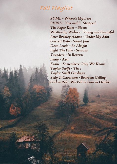 Nature Quotes Beautiful, Fall Playlist, The Paper Kites, Somewhere Only We Know, Cold Autumn, Pvris, Quotes Beautiful, Under My Skin, Autumn Days