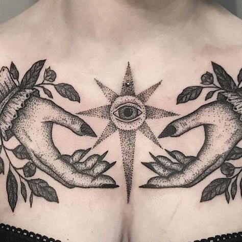 Eye Of Providence Tattoo, Seeing Eye Tattoo, Providence Tattoo, All Seeing Eye Tattoo, Evil Eye Tattoo, Boho Tattoos, Eye Of Providence, Traditional Tattoo Sleeve, Chest Tattoos