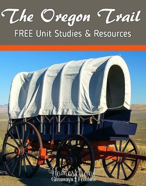 For homeschoolers studying American History and, in particular, the Western Expansion, Homeschool Giveaways has a ton of fantastic Oregon Trail resources! They've rounded up free printables, unit studies, lesson plans, and online resources. Oregon Trail Unit Study, American History Projects, History Lessons For Kids, Western Expansion, American History Homeschool, American History Timeline, Unit Studies Homeschool, Westward Expansion, American History Lessons