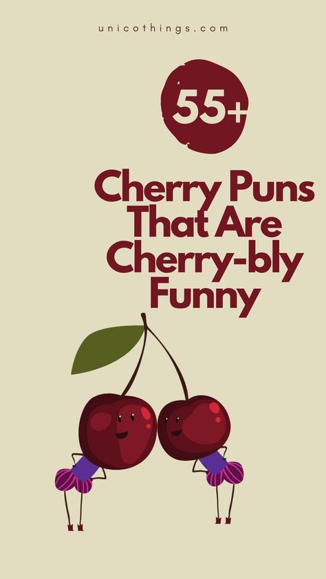 Looking to add a burst of fruity humor? Check out these funny and hilarious cherry puns that will make you cherry-ful with laughter.😅 Cherry Puns, Witty Comebacks, Double Entendre, Sweet Cherries, Smile On, Funny Puns, Brighten Your Day, A Smile, Puns