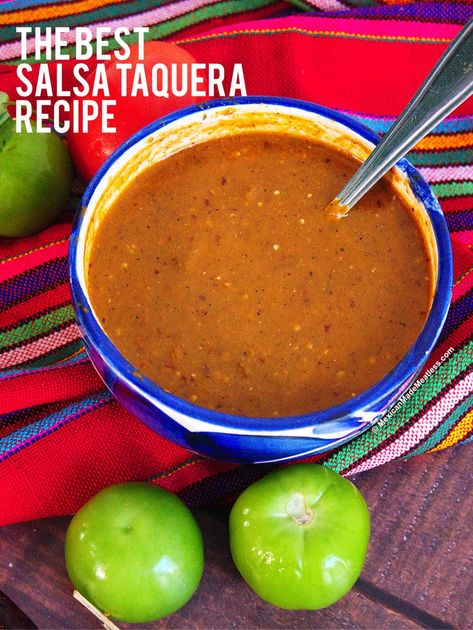 BEST Salsa Taquera Recipe (Taqueria Style Salsa Roja) | Mexican Made Meatless™ Red Sauce Tacos, Taqueria Style Hot Sauce, Best Red Salsa Recipe, New Mexico Chili Salsa, Guajillo Salsa Recipe, Salsa For Carne Asada Tacos, Hot Mexican Salsa Recipes, Best Mexican Salsa Recipe, Spicy Authentic Mexican Salsa