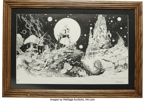 Al Williamson - Flash Gordon Limited Edition Print #39/100 Signed | Lot #17715 | Heritage Auctions Al Williamson, Wally Wood, Illustration Tumblr, Comic Frame, Flash Gordon, Black And White Artwork, Bristol Board, Comic Book Artists, Ink Illustrations