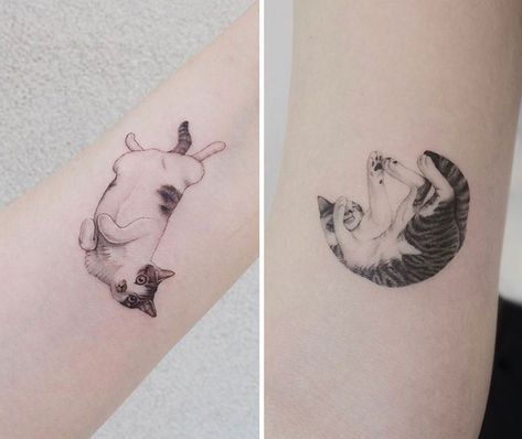 Minimalist Cat Portrait Tattoo, Small Tabby Cat Tattoo, Cat Playing Tattoo, Cat Laying Down Tattoo, Tabby Tattoo, Cat Tail Tattoo, Cat Tattoo Memorial, Two Cat Tattoo, Cat Tribute Tattoo