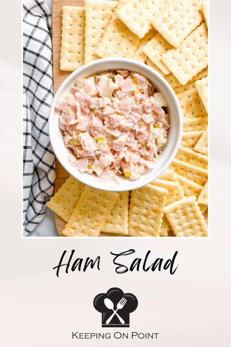 Ham Salad Sandwich, Ham Salad Recipes, Keeping On Point, Holiday Leftovers, Ham Salad, Points Recipes, Leftover Ham, Sweet Pickles, Lunch Meat