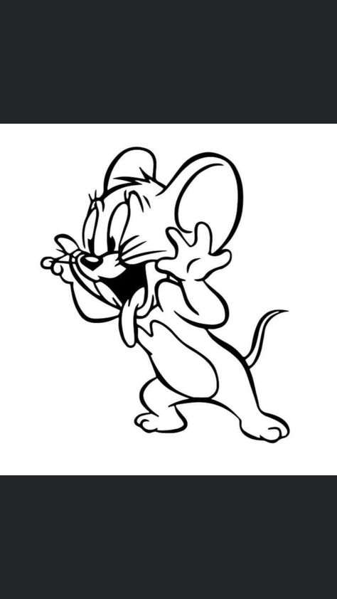 Cartoon Tattoos 90s, Tom And Jerry Coloring Pages, Tom And Jerry Coloring, Tom And Jerry Drawing, Cartoon Outline, Pop Culture Tattoos, Lion Art Tattoo, Culture Tattoos, Easy Disney Drawings