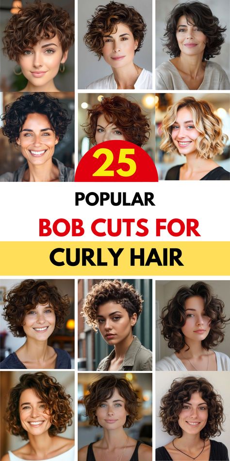 Explore 25 stunning bob hairstyles for curly hair, featuring a range of short, medium, and long styles. From layered and choppy to inverted, shaggy, and stacked, find the perfect look to enhance your curls and add dynamic waves for a fresh, stylish appearance. #Short #Long #Medium #Layered #50 #Choppy #Inverted #Waves #Shaggy #Stacked Bob Hairstyles For Curly Hair, Medium Layered, Choppy Bob, Hairstyles For Curly Hair, Short Long, Long Style, Curly Hairstyles, Bob Cut, Bob Hairstyles