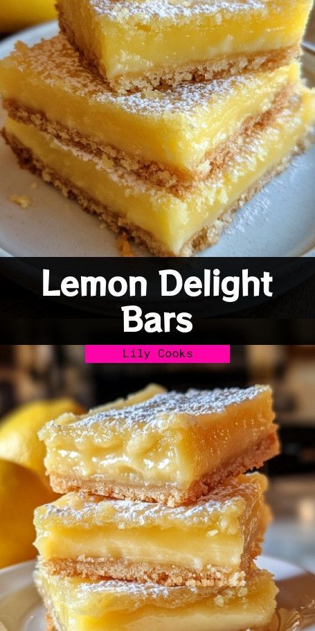 Brighten Your Holiday Table with Lemon Delight Bars! :lemon::sparkles: Bring a refreshing burst of citrus to your dessert spread with these easy-to-make Lemon Delight Bars. Perfect for gatherings, these creamy and zesty treats will have everyone asking for the recipe. Ideal for holiday celebrations, these delightfully tangy bars will be the star of any occasion! :star2: #LemonD Lemon Delight, Best Lemon Bars, Bliss Bars, Lemon Bars Recipe, Pumpkin Chocolate Chip Bread, Dessert Spread, Buttery Shortbread, Lemon Filling, Shortbread Crust