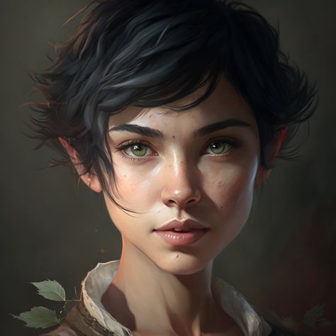 Character Inspiration Female Blonde, Character Inspiration Female, Black Hair Pixie Cut, Brown Hair Short, Brown Hair Female, Brown Pixie, Black Pixie Cut, Elf Hair, Brown Pixie Cut