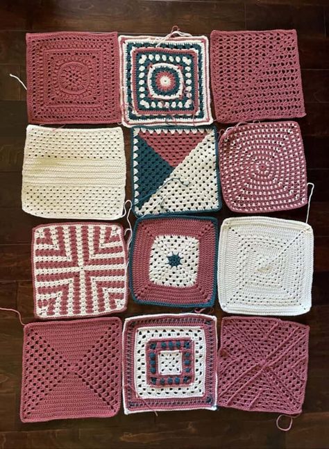 A cozy granny stitch sampler blanket to snuggle away your cares Granny Square Sampler, Crochet Sampler Blanket, Granny Square Projects, Granny Stitch, Granny Square Crochet Patterns Free, Crochet Bedspread Pattern, Stitch Sampler, Crochet Bedspread, Crochet Bookmarks