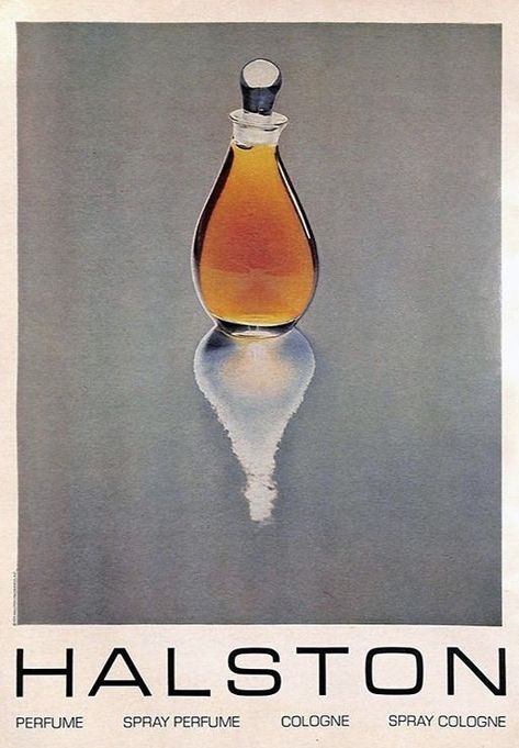 1970s Halston, Halston Perfume, Halston Vintage, Perfume Ads, Perfume Vintage, Designer Perfume, Luxury Perfumes, Perfumes For Women, Perfume Ad