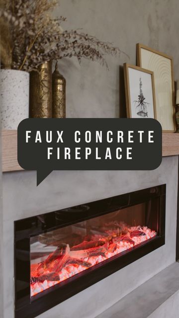 Liz | DIY HQ on Instagram: "Adding a fireplace to your space is way easier than you thought with @ambefireplaces! #ad This fireplace doesn’t require any hardwiring, and it’s so easy to build out a wall to install it into! One thing I think is super cool is that you could totally do this in a rental friendly way! By building a temporary wall or half wall, this could absolutely be installed into a rental unit (and the awesome part about that? You can totally take it with you if you move!). 🔥 T Rental Friendly Fireplace, Fireplace Renter Friendly, Renter Friendly Fireplace, Half Wall Fireplace, Adding A Fireplace, Wall Hanging Fireplace, Rental Friendly, Wall Mounted Fireplace, Wall Fireplace