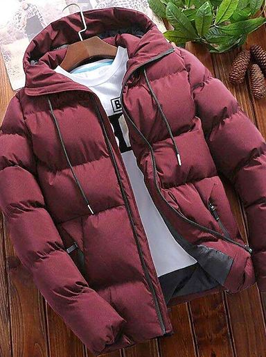 Men's Puffer Jacket Quilted Jacket Padded Cardigan Outdoor Casual / Daily Vacation Going out Weekend Letter Outerwear Clothing Apparel Silver Black 2023 - US $45.99 Overcoat Men, Puffer Jacket Men, Mens Puffer Jacket, Mens Down Jacket, Clothes Korean Style, Parka Style, Mens Jackets Casual, Mens Parka, Mens Winter Coat