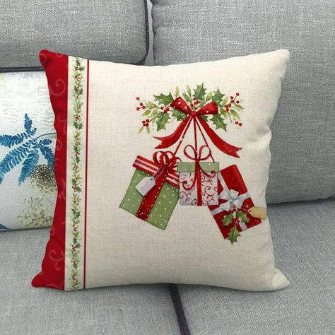 Christmas Decorations Garland, Sofa Pillow Covers, Christmas Pillowcases, Christmas Cushions, Christmas Pillows, Pattern Pillow, Decorating With Christmas Lights, 자수 디자인, Tree Pattern