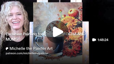 Exclusive Painting for Patreons - MOCHA AND MUMS | Michelle the Painter Art Michelle The Painter, Acrylic Painting Lessons, The Painter, Acrylic Painting Tutorials, Simple Acrylic Paintings, Step By Step Painting, Painting Lessons, Beginner Painting, Art Of Living