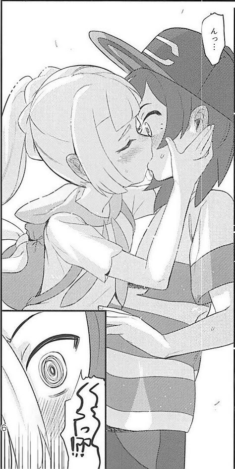 Elio X Lillie, Ash X Lillie, Sun Pokemon, Lillie Pokemon, Pokemon Lillie, Read Japanese, Pokemon Couples, Pokemon Alola, Pokemon Manga