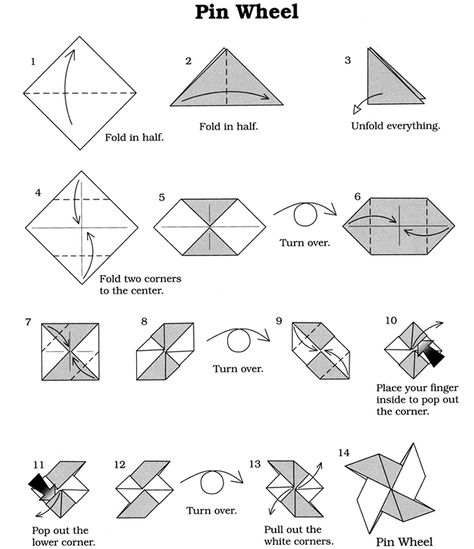 Origami Fun Kit for Beginners - Pinwheel     NB:  Start with a perfectly square piece of paper Spinners Diy, Geometric Origami, Origami Wedding, Origami Bag, Japanese Origami, Origami Bird, Dover Publications, Easy Origami, Crafts For Seniors