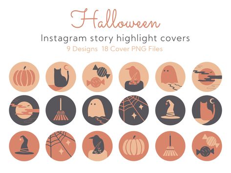 Halloween Instagram Story, Instagram Feed Organizer, Story Highlight Cover, Halloween Instagram, Boho Instagram, Halloween Social, Minimalist Halloween, Icon Files, Create Quotes