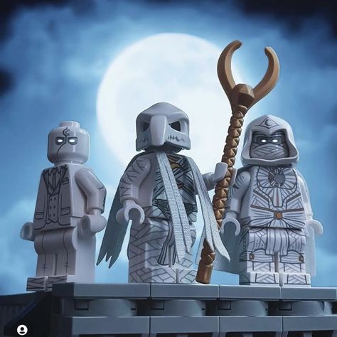 Cool Lego Minifigures, Lego Moon Knight, Stylized Knight, Beetlejuice Fan Art, Custom Lego Minifigures, Lego Dragon, Lego Wallpaper, Lego Kits, Custom Minifigures