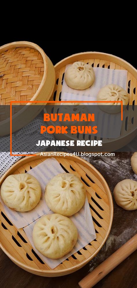 Usually Japanese pork buns called Nikuman (Meat buns) but the one I had in Love, Japan was called “Butaman”! Niku means meat and Buta means pork. #Japanese #Recipes #Pork Japanese Pork Buns, Bao Zi Recipe, Korean Bao Buns Recipe, Bao Buns Recipe Vegetarian, Easy Bao Buns Recipe, Pork Buns Steamed, Bao Buns Filling, Meat Buns Recipe, Pork Bun Recipe