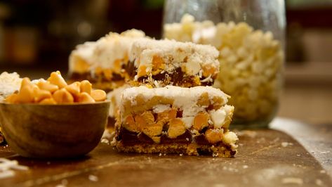 Ranch To Table Recipes, Ranch To Table, Parchment Paper Recipes, Ranch Table, Sweet Bars, Layer Bars, Peanut Butter No Bake, Sweet Bar, Magnolia Table