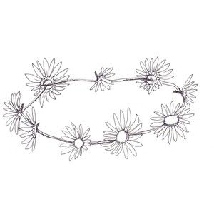 Chain Drawing, Daisy Chain Tattoo, Chain Tattoo, Tiny Wrist Tattoos, Tattoo Spots, Wildflower Tattoo, Daisy Tattoo, Plant Tattoo, Sun Tattoos