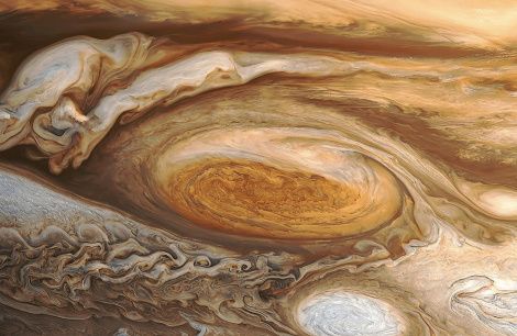 The Kelvin-Helmholtz instability can be seen in the cloud bands of Jupiter. Jupiter Red Spot, Jupiter Storm, Planeta Jupiter, Jupiter Planeta, Great Red Spot, Makoto Kino, Sistem Solar, Minako Aino, Sailor Jupiter