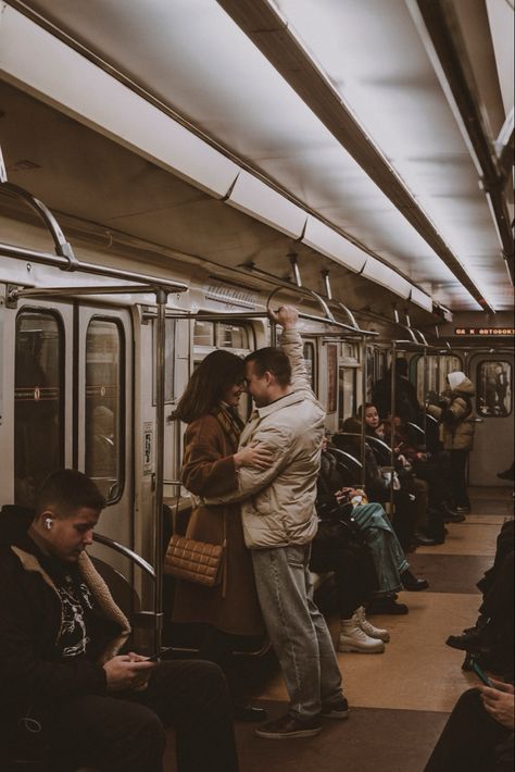 Subway Photoshoot Couple, Subway Photoshoot, Photoshoot Couple, Shot List, Couple Photoshoot, Couples Photoshoot, Engagement Photos, Train