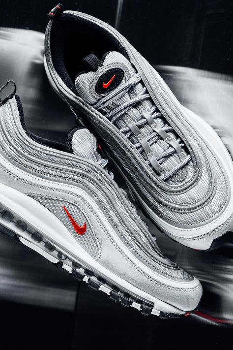 Nike Air Max ‘97 “Silver Bullet” Nike 97, 97 Shoes, Custom Adidas, Adidas Shoes Outlet, Nike Boots, Nike Air Shoes, Shoes Sneakers Nike, Air Max Shoes, Outfit Shop