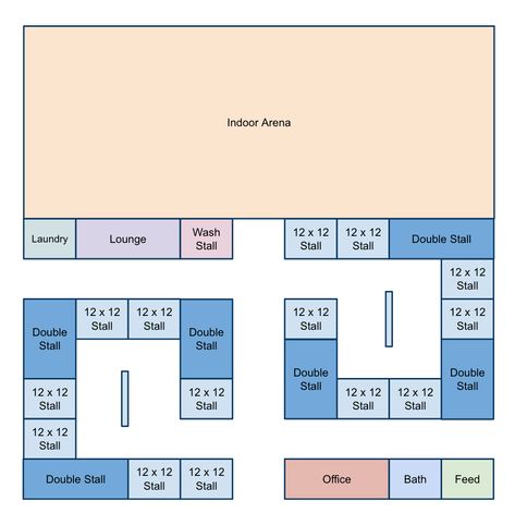 Stable Designs Layout, Foaling Stall Ideas, Minecraft Swem Horse Barn Ideas, Stalls Minecraft, Equestrian Facility Layout, Stable Minecraft, Minecraft Horse Stables, Horse Farm Layout, Luxury Horse Barns