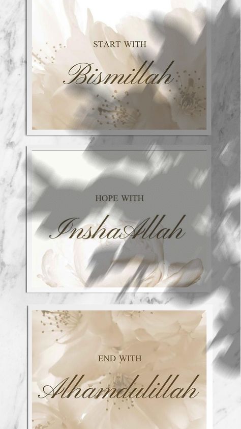 Start with bismillah, hope with in sha Allah, end with alhamdulillah. Allahmdulilah Wallpaper, Bismillah Wallpaper Iphone, Start Your Day With Bismillah Wallpaper, Wallpaper Bismillah Aesthetic, Alhumdulilah Wallpaper, Start With Bismillah End Alhamdulillah, Islamic Phone Wallpaper, Hope With Inshallah, Alhamdulillah Aesthetic