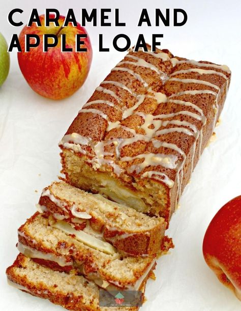 Moist Caramel and Apple Loaf, A delicious, moist caramel and apple loaf cake. Easy to make, perfect for breakfast,snack time or dessert! Amazing fall flavors with cinnamon Apple Loaf Cake, Apple Loaf, Leftover Turkey Recipes, Cake Easy, Fall Flavors, Sweet Roll, Loaf Cake, Breakfast Snacks, Autumn Flavors