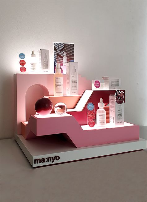 Cosmetics Display Stand, Pos Design, Module Design, Makeup Display, Event Booth, Visual Merchandising Displays, Pos Display, Kiosk Design, Cosmetic Display