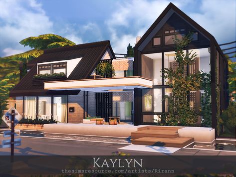 Sims 4 Family House, Sims 4 Modern House, Motif Wallpaper, Sims 4 Family, Sims 4 House Plans, Sims 4 House Building, Layout Bloxburg, Sims 4 House Design, Casas The Sims 4