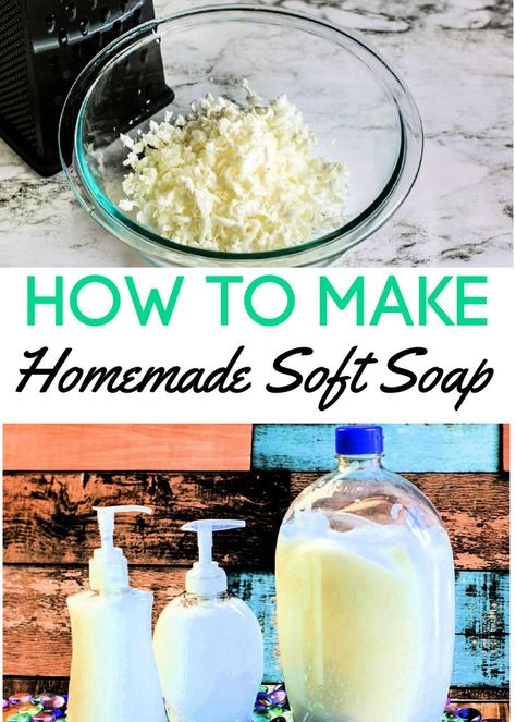 If you're tired of not being able to find hand soap in the stores, make this homemade soap recipe! Learning how to make homemade SoftSoap is so easy you'll wonder why you waited until now to do it! Homemade Soap Recipe, Homemade Hand Soap, Hand Soap Recipe, Soft Soap, Homesteading Tips, Homemade Cleaning Supplies, Homesteading Ideas, Homestead Ideas, Hand Soaps