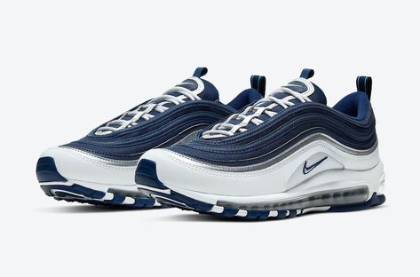 This Nike Air Max 97 Is For Dallas Cowboys Fans #runningshoes #running #run #sneakers #shoes #runningmotivation #runner #nike #runnersofinstagram #runners #fitness #runningman #runningcommunity #newbalance #nikerunning #sepatulari #sepaturunning #runhappy #runninggirl #trailrunning #sepatumurah #fashion #sport #sepatuoriginal #womensfitness #womenfitness #womenfeet #womenrunningcommunity #womenfit #womenrunners #women Nike 97, Sneaker Art, Jordans 12, New Nike Air, Air Jordan 1 High, Streetwear Men Outfits, Silver Shoes, Nike Air Max 97, Jordan 1 Retro High