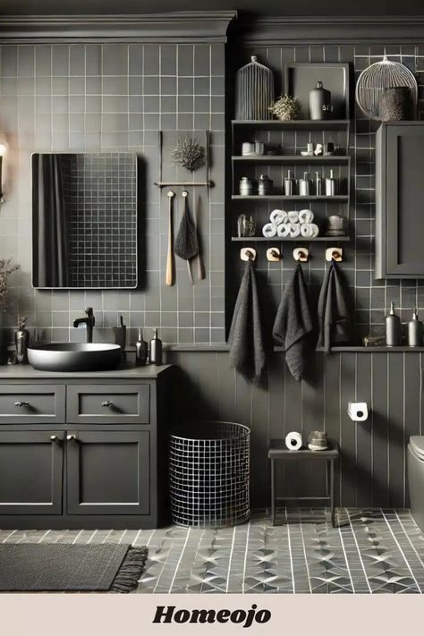 Girly Pink and Black Bathroom Decor with a Touch of White Black And White Bathroom Accent Color, Black White And Grey Bathroom Ideas, Teen Boys Bathroom Ideas, Black And White Restroom, Teen Boy Bathroom Ideas, Pink And Black Bathroom Decor, Boy Bathroom Ideas, Pink And Black Bathroom