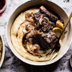 Cider Braised Short Ribs, Crockpot Cider, Ribs Crockpot, Butter Mashed Potatoes, Crockpot Apple, Half Baked Harvest Recipes, Crockpot Ribs, Sage Butter, Braised Short Ribs