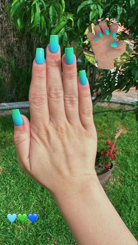 sea green nails, sea green ombre acrylic nails, blue green ombre nails, mermaid nails, blue green acrylic nails, blue and green nails, sea green gel x nails, ombre acrylic nails, nail art inspo, vsco, vsco aesthetic, vsco nails, pretty nails, simple nails, cute nails, ombre nails inspo, blue nails, green nails, blue acrylic nails, green acrylic nails, beach nails, sea green beach nails, sea green mermaid nails, ombre mermaid nails, cute nail art ideas, cute acrylic nails idea, cute ombre nails Teal Green Ombre Nails, Blue Green Beach Aesthetic, Green Ocean Nails, Green Blue Ombre Nails, Green And Blue Ombre Nails, Green Beach Nails, Blue And Green Ombre Nails, Green Ombre Acrylic Nails, Blue Green Ombre Nails