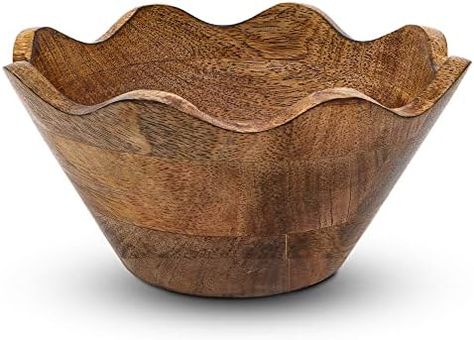 Fruits Salad, Rustic Wood Bowl, Wood Bowl Decor, Wooden Fruit Bowl, Chip Bowl, Wooden Salad Bowl, Unique Bowls, Modern Vintage Decor, Kitchen Bowls