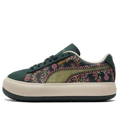 (WMNS) PUMA Liberty of London x Suede Mayu 'Floral' 382191-01 (SNKR/Skate/Casual/Women's) Puma X Liberty, Puma Outfit, Phil Knight, Sneak Attack, Green Sneakers, Puma Suede, Shoe Inspo, Everyday Shoes, Rubber Shoes