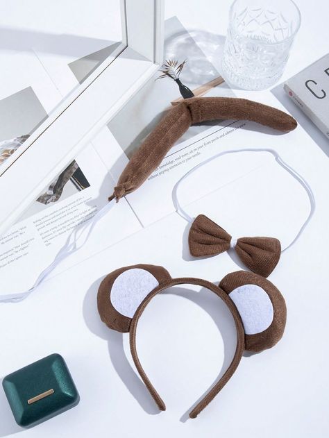 3pcs Unisex Brown Monkey Cosplay Party Headband SetI discovered amazing products on SHEIN.com, come check them out! Jungle Book Costumes, Book Costumes, Party Headband, Amazing Products