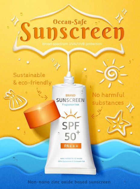 Spf Instagram Post, Skincare Creative Ads, Sunscreen Ads Creative, Sunscreen Graphic Design, Product Animation, Sunscreen Advertisement, Sunscreen Ads Design, Sunscreen Ads, Sunscreen Infographic