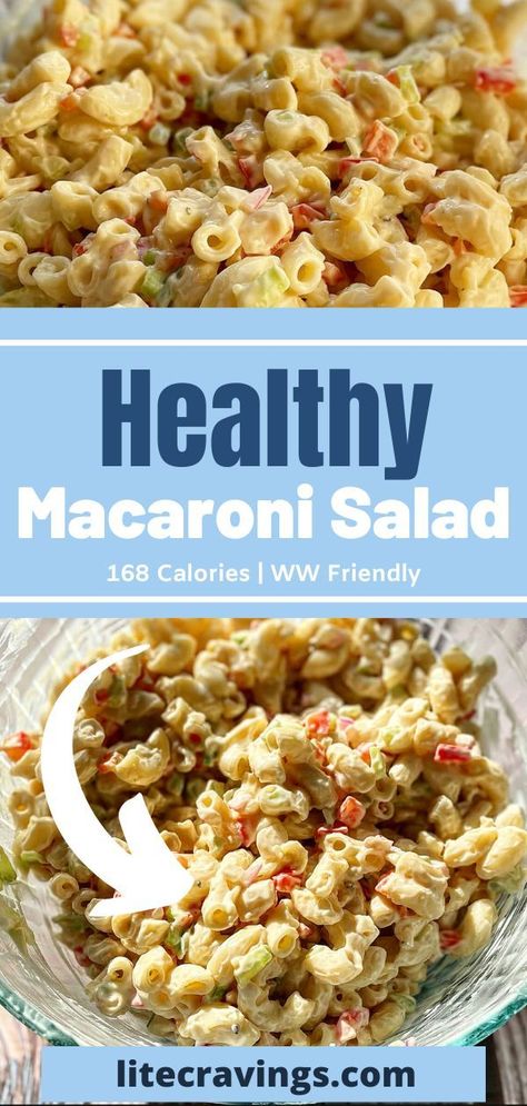 Here is my version of the deli-style classic, normally packed with sugar and saturated fat. This version is still as tasty but much better for you! Healthy Macaroni Salad will be a crowd favorite at your table this summer and year-round! Healthy Mac Salad, Healthier Macaroni Salad, Dash Diet Pasta Salad, Weight Watchers Macaroni Salad, Kid Friendly Macaroni Salad, Lite Pasta Salad, Low Calorie Macaroni Salad, Low Fat Macaroni Salad, Ww Macaroni Salad