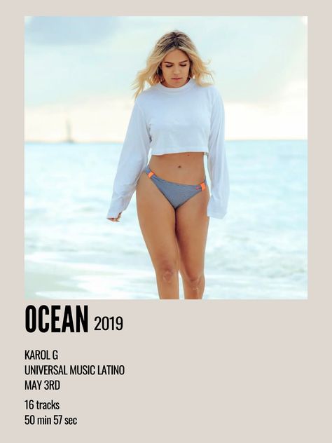 minimal aesthetic polaroid album poster for ocean by karol g Polaroid Album, Aesthetic Polaroid, Minimal Aesthetic, Music, Quick Saves