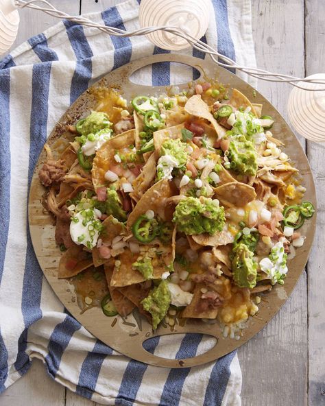 BBQ Nachos - What's Gaby Cooking Bbq Nachos, Refried Bean, Whats Gaby Cooking, Bbq Menu, Leftover Turkey Recipes, Recipes Appetizers And Snacks, Avocado Recipes, Game Day Food, Quesadillas