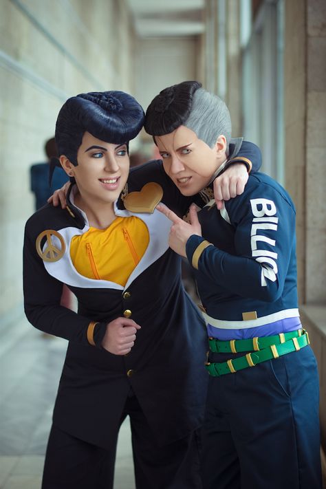 Josuke Higashikata And Okuyasu, Josuke Cosplay, Josuke And Okuyasu, Jjba Cosplay, Jojo Cosplay, Okuyasu Nijimura, Tiktok Likes, Josuke Higashikata, Cosplay Inspiration