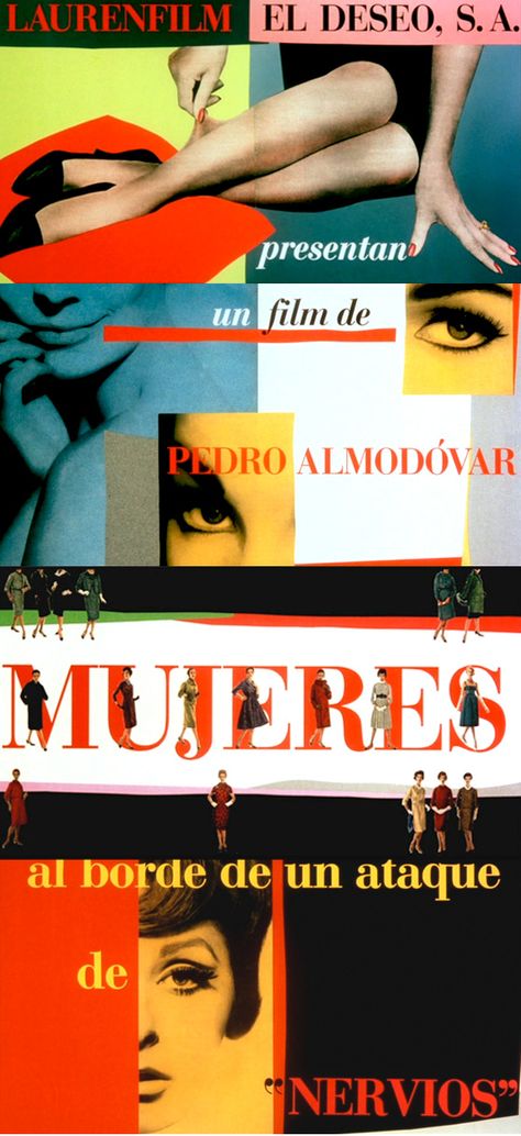 Almodovar Amelie Film Poster, Almodovar Films, Food Spain, Spanish Posters, Nervous Breakdown, Septième Art, I Love Cinema, Well Read, Film School