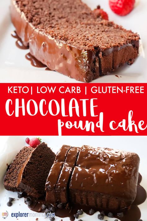 Keto Chocolate Pound Cake, Keto Friendly Ice Cream, Keto Cream Cheese, Keto Cakes, Berries And Cream, Chocolate Pound Cake, Keto Cream, How To Store Bread, Sugar Free Chocolate Chips