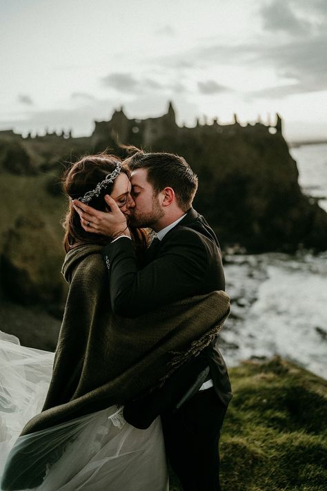 How To Stay Warm During Your Winter Elopement in Europe. 7 tips to keep you warm if you elope in a colder climate. #elopement #elopementplanning. Northern Ireland elopement. Elope to Ireland. Eloping in Ireland. Irish elopements. Elopement planning in Ireland. Elopement photographer. Elopement photography. Wedding photography. Weddings in Ireland. Ireland wedding. Wedding dresses. Ireland destination weddings. Ireland elopements. Cliffs of Moher elopement. Northern Ireland locations for weddings Ireland Wedding Elopement, Ireland Photoshoot, Irish Elopement, Causeway Coast, Ireland Elopement, Dunluce Castle, How To Stay Warm, Scotland Elopement, Green Cape